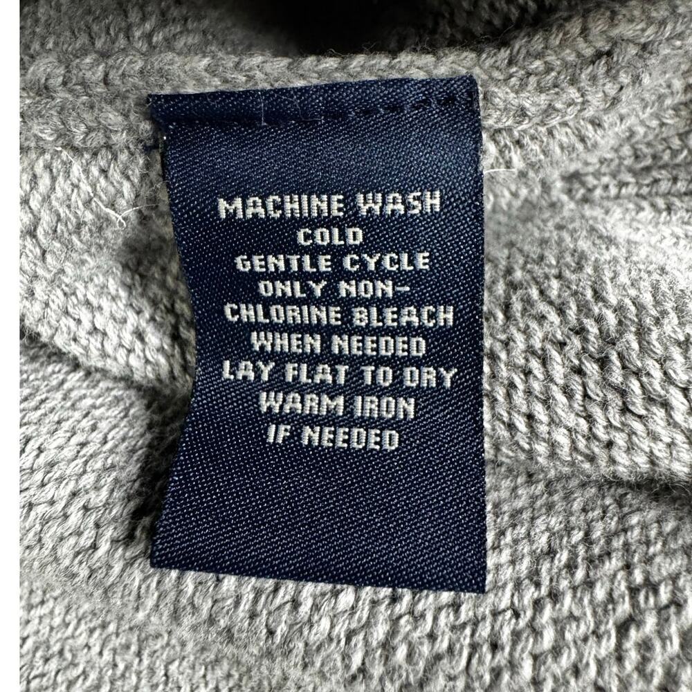 Polo Jean Co. by Ralph Lauren 1/4 Zip Pullover Sweater Gray Size L - Picture 9 of 9